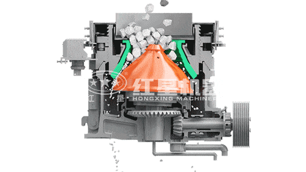 全液壓圓錐破碎機(jī)工作原理