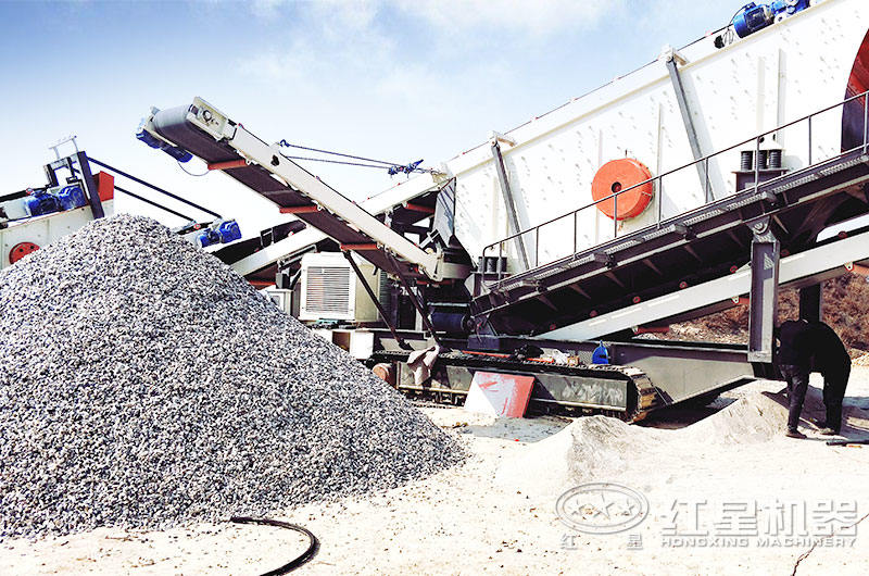 移動式破碎機用戶生產(chǎn)現(xiàn)場