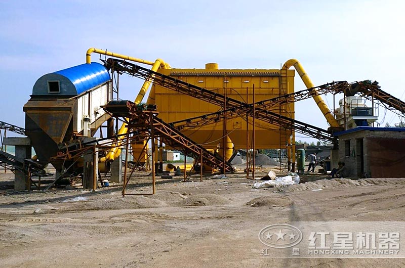 礦山尾礦制砂機在保定客戶制砂廠作業(yè)