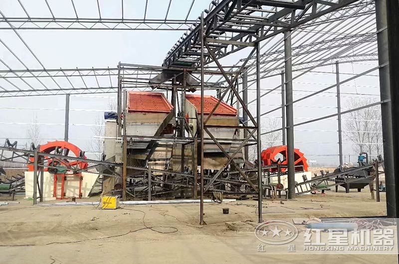 河南客戶洗沙場(chǎng)建設(shè)完成