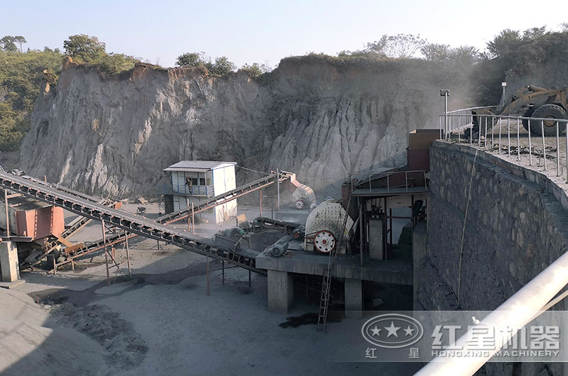 煤矸石碎石生產(chǎn)線，錘式破碎機，簡化工藝流程