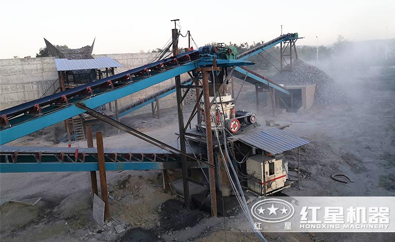 煤矸石制砂現(xiàn)場(chǎng)